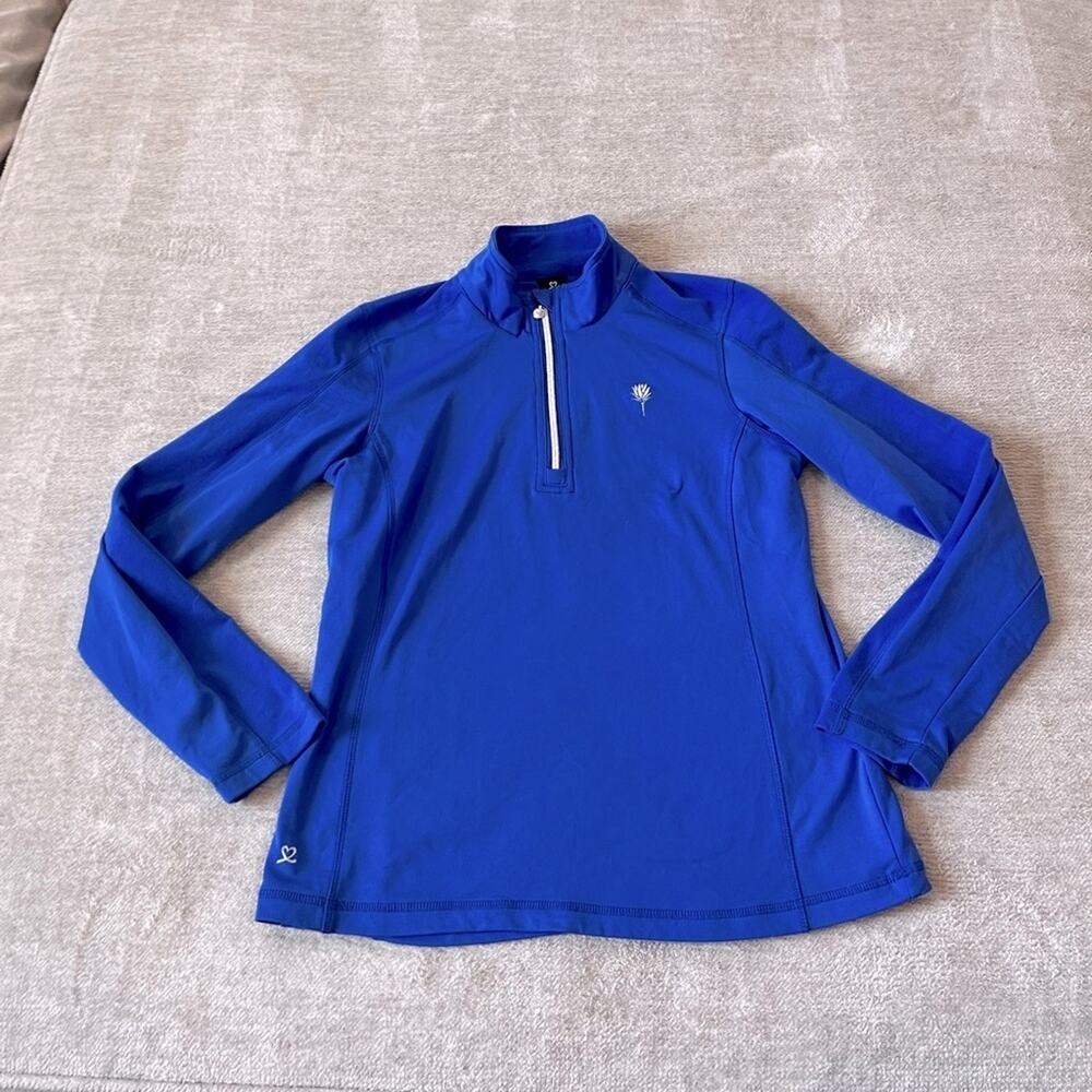 Daily Sports Blue Long Sleeve Mock Quarter Zip Size M Women's Golf